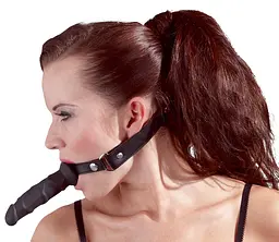 Кляп-фалоімітатор Fetish Collection Heavy Duty Dildo Gag чорний - мініатюра 3
