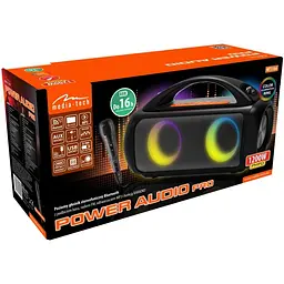 Акустична система 1.0 Media-Tech 60W, Bluetooth/AUX/microSD/MP3/USB/TWS/КАРАОКЕ/RGB,чорна (MT3184) - мініатюра 3