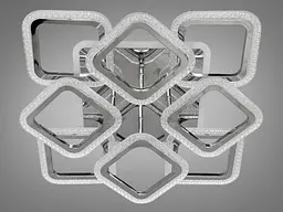 Стельова LED-люстра з диммером та кольоровим підсвічуванням Diasha S2406/4+4HR LED 3color dimmer - мініатюра 5