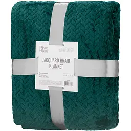 Плед Ardesto Jacquard Braid 160х200 см 100% поліестер смарагдовий pbe0050430