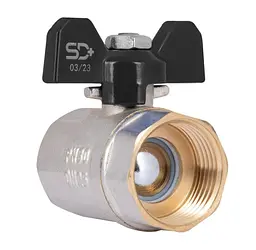 Кран кульовий Thermo Alliance Base 1" ВВ прямий, PN40, метелик SD602W25 - мініатюра 3