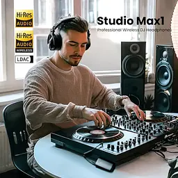 Гарнітура OneOdio Studio Max 1, Bluetooth, Hi-Res Wireless/LDAC +3,5мм/6,35мм Audio - мініатюра 5