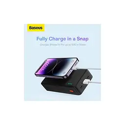 Батарея універсальна Baseus Airpow 30000mAh 20W PD/3.0, QC/3.0, black (PPQD090101) - мініатюра 3