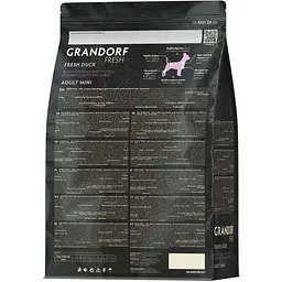 Сухий беззерновий корм для дорослих собак малих порід Grandorf Fresh Duck & Sweet Potato Adult Dog Mini з качкою та бататом 1 кг - мініатюра 2