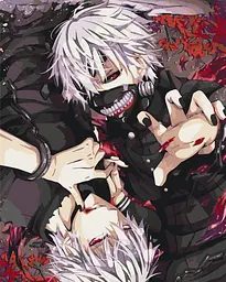 Картина за номерами Токійський Гуль Канекі Кен Tokyo Ghoul Kaneki Ken 40х50 см PN TG KK