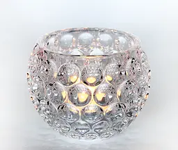 Свічник Crystal Glow скляний 11 см (83000038-YBCG-38) - мініатюра 3