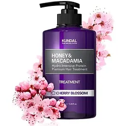 Кондиціонер для волосся Kundal Honey & Macadamia Protein Treatment Cherry Blossom з ароматом вишневого цвіту 500 мл - мініатюра 2