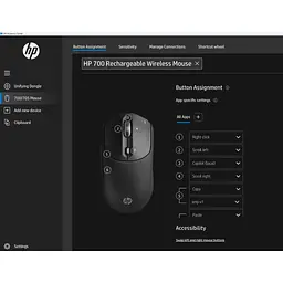 Мишка HP 700 Rechargeable Wireless/Bluetooth Black (AZ7B0AA) - мініатюра 11