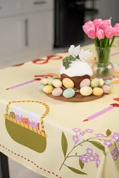 Скатертина «Великодній кошик» жовта 130х170 - мініатюра 8