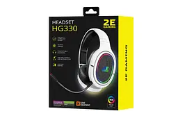 Ігрова гарнітура з мікрофоном 2E Gaming HG330 White 7.1, USB-A, RGB, 2 м - мініатюра 4