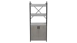 Етажерка 3/60 Ferrum-decor Серії Конект з тумбою 144x60x28 Чорний ДСП Бетон (FRD-104448) - мініатюра 4
