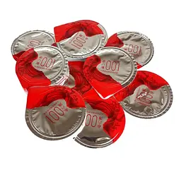 Гарячі ультратонкі презервативи OLO Red Silver з термоефектом, 1 шт в упаковці Olo 95-03732; Olo Red Silver Ультра/Термо 101844 - мініатюра 2