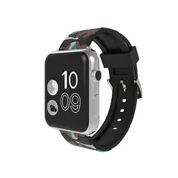 Ремінець Creasted для годинника Apple Watch 42 мм 44 мм силіконовий з пряжкою, Camouflage with brown - мініатюра 2