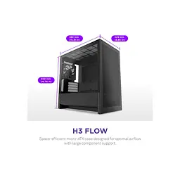 Корпус NZXT H3 Flow All Black (CC-H31FB-01) - мініатюра 2