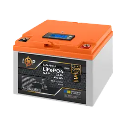 Акумулятор LP LiFePO4 12,8V - 32 Ah (410Wh) (BMS 50А/25A) пластик LCD - мініатюра 2