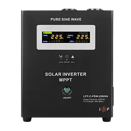 Сонячний інвертор (ДБЖ) LogicPower LPY-C-PSW-2000VA (1400W) MPPT24V