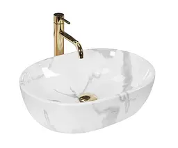 Умивальник Rea Amelia 34,5x48 marble shiny (REA-U8001)