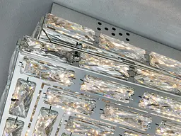 Елегантна кришталева стельова LED-люстра квадратної форми Diasha 7737/500x500CH, 82W, 4510 lm - мініатюра 6