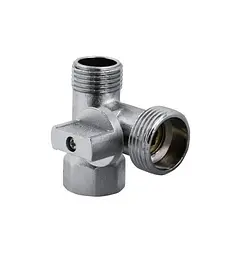 Кран для підключення сантехприладів Nolf 1/2Mx3/4Mx1/2F NF.1110 (NF2971)