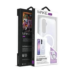 Чохол MAKE Samsung S26 Plus Silicone Aura Magnet Clear - мініатюра 5