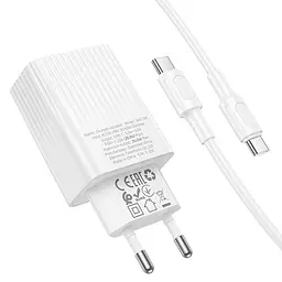 МЗП Borofone BAS73A Source PD20W (1USB-C) + кабель Type-C to Type-C White - мініатюра 5