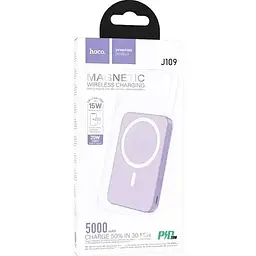 Портативна батарея Hoco J109 Easy PD20W MagSafe 5000 mAh Purple - мініатюра 5