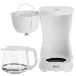 Кавоварка крапельного типу Adler AD 4381 White - мініатюра 3