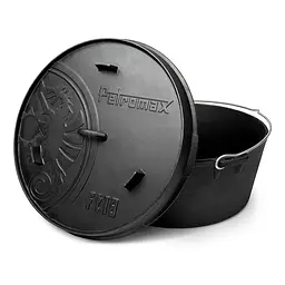 Казан-жарівня чавунна Petromax Dutch Oven ft18 плоске дно 16.1 л (1017-ft18-t) - мініатюра 2