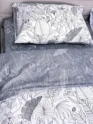 Комплект постільної білизни Ecotton полуторний 150х215 см сатин двосторонній білий (рис. 24312) (24929) - мініатюра 7