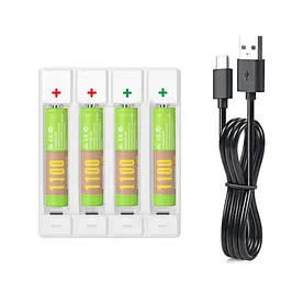 Акумулятор Soshine Li-ion R03 730mAh AAA 10440 USB 1.5V (Зелений) - мініатюра 5