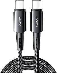 Кабель Essager Sunset Type C to Type C 240W Data cable 2 м Dark Grey (EXCTT3-CGA0G-P) - мініатюра 3
