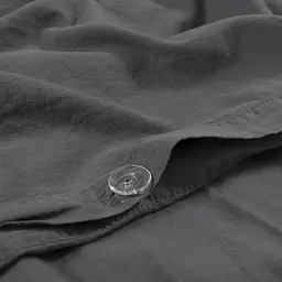 Постільна білизна Lotus Home Washed cotton - Kansas антрацит євро - мініатюра 4