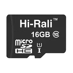 Карта пам'яті microSDHC, 16Gb, Hi-Rali, Class10 UHS-I U1 без адаптера (HI-16GBSD10U1-00)