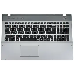 Клавіатура для ноутбука SAMSUNG (QX510, QX511 Keyboard+Touchpad+передня панель) rus, black - мініатюра 2