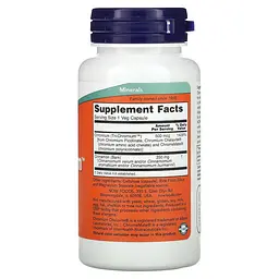 Вітаміни та мінерали NOW Tri-Chromium 500 mcg, 90 вегакапсул - мініатюра 2