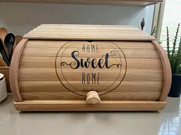 Хлібниця деревʼяна класична з написом “Home Sweet Home” 38×27×17 см - мініатюра 9