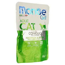 Вологий корм Monge Cat Grill Adult кролик 85 г (70013611) - мініатюра 3