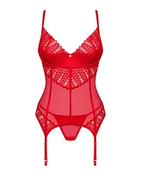 Корсет Obsessive Ingridia corSet & thong M/L - мініатюра 3