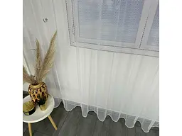 Тюль сітка "Orkidze" білий 500х270, тасьма ALBO pbe0052308 - мініатюра 6