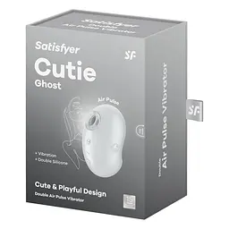 Вакуумний стимулятор клітора з вібрацією Satisfyer Cutie Ghost білий - мініатюра 5