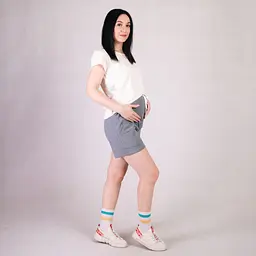 Шорти для вагітних з високим поясом на животик Tiana Style розмір 54/56 Сірий - мініатюра 2