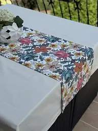 Ранер доріжка Ecotton DUCK 45x170 см для обіднього столу водовідштовхувальна в квітках (25123) - мініатюра 9
