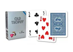 Карти гральні Modiano Old Trophy Moto 100% Plastic (blue) (00460) - мініатюра 2