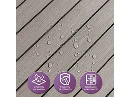 Покриття вінілове самоклеюче 3D рейки STICKER WALL 600*600*2,8мм Дуб мокко SW-00002201 - мініатюра 5
