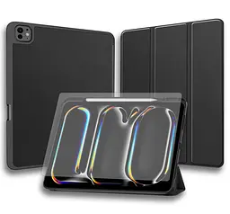 Чехол AIRON Premium SOFT для iPad Pro 13 2024 с защитной пленкой и салфеткой Black