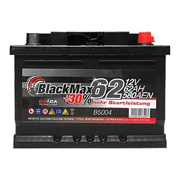 Автомобільний акумулятор BlackMax 6СТ-62Ah АзЕ 580A (EN) B5004