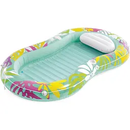 Надувний шезлонг-матрац Intex Tropical Oasis для плавання 196×112×23 см, з підголовником, тросовий леєр, підстаканник, до 100 кг - мініатюра 3