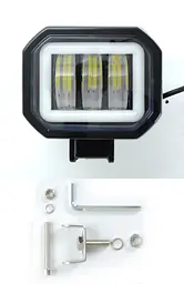 Світлодіодна додаткова LED фара 95х73х60 mm/30W/10Wх3/Лінза з ДХО 10-30V/1 шт.
