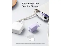 Мережевий зарядний пристрій ANKER PowerPort 511 Nano III GaN 30 W 1xUSB-C PIQ3.0 White (A2147G21) - мініатюра 5