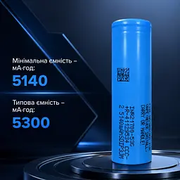 Акумулятор Samsung INR21700-53G 5300mAh 15.9A — високострумовий Li-ion акумулятор 21700 для електротранспорту, power bank - мініатюра 5